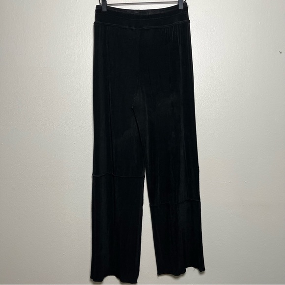 Chico's Travelers Women Pants Small Black High Rise Wide Leg Lagenlook Pull On - Picture 5 of 6